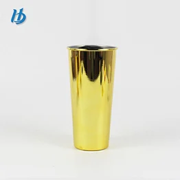 Hibour Eco-friendly stainless steel ,electroplated crimping vacuum insulated coffee mug without handle
