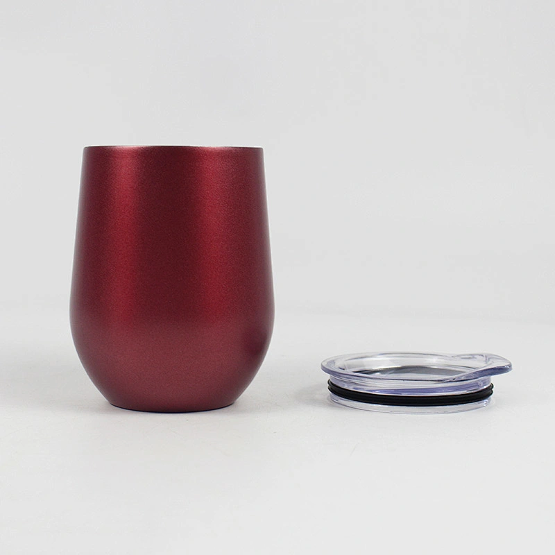 egg shape high quality r wine stainless steel stemless wine glasses
