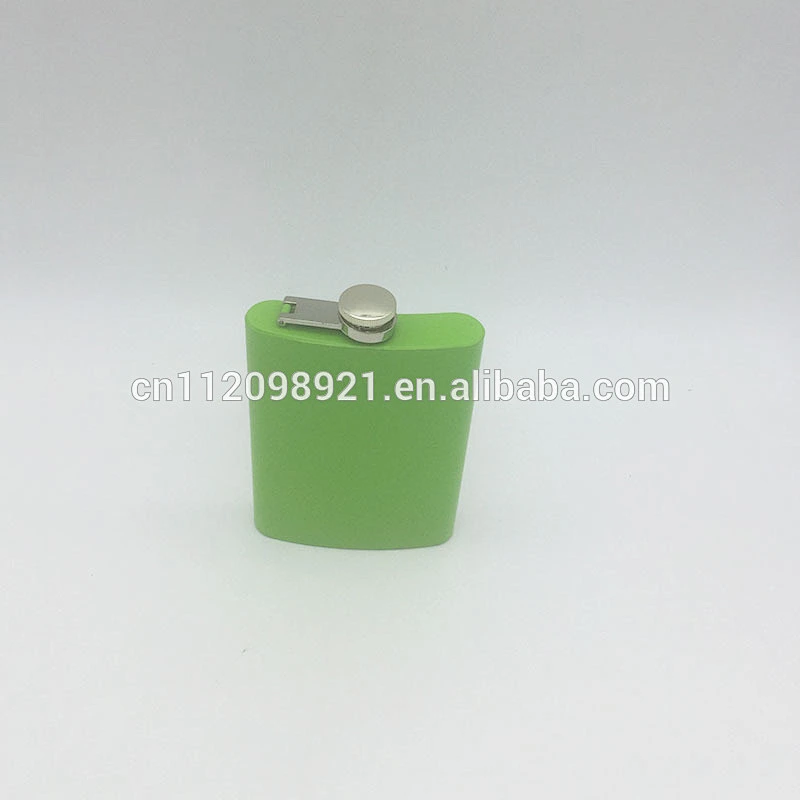 Hot Sale Green Flask Girls Hip Screw Cap whisky hip flask stainless steel hip flasks