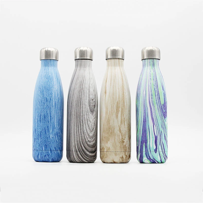 Customized Cola Shaped Stainless Steel Water Bottles with Water Transfer Printing