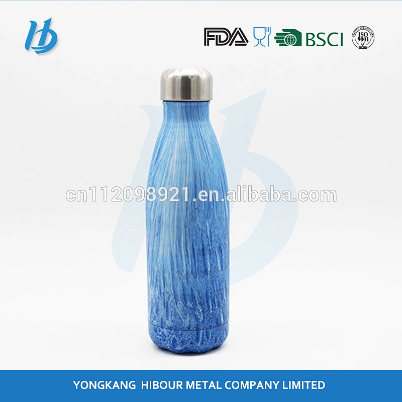 2017 fashionable high quality drinking water bottle stainless steel double wall cola vacuum bottle with brush