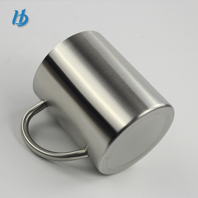 Fashion double wall stainless steel coffee mug with handle custom logo coffee mug