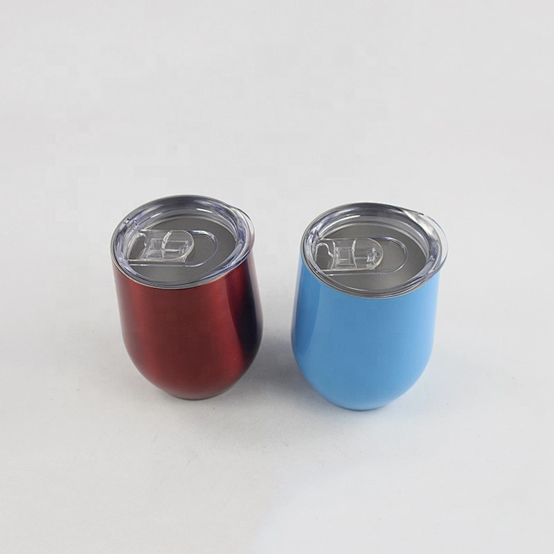 Stainless steel double wall wine 12oz tumbler vacuum insulated tumbler with lid