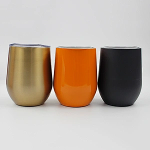 High quality 12 oz customized silver color 304 stainless wine glass