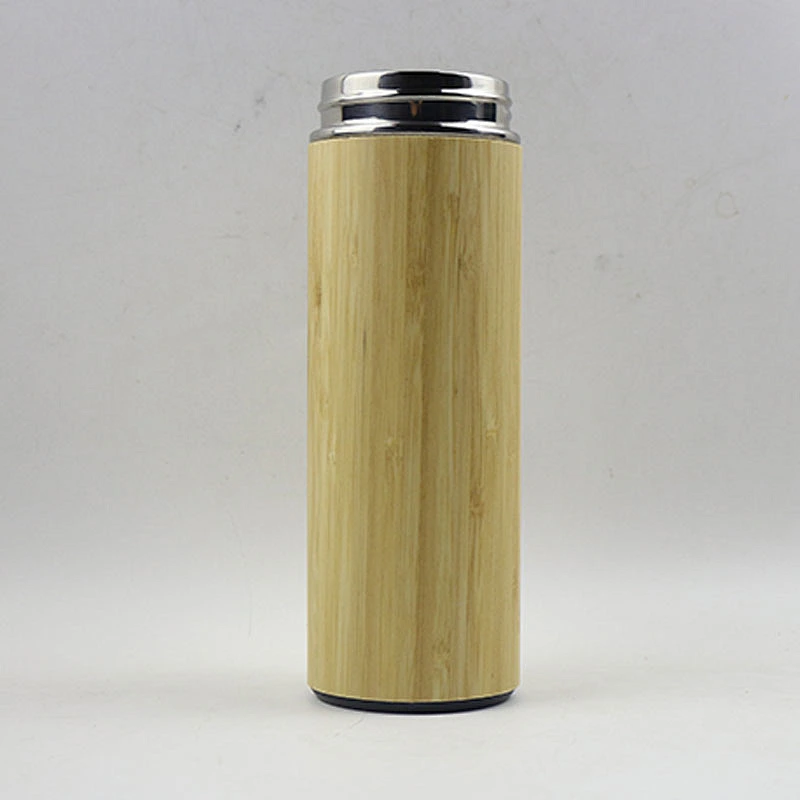Factory Wholesale 350ml Stainless Steel Vacuum Insulated Bamboo Water Bottle