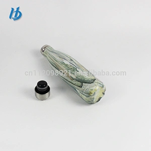 Attractive stainless steel hot water bottle,500ml double wall cola shaped water bottle