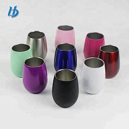 9oz stainless steel coffee mug wholesale stainless steel wine tumbler cups with lid