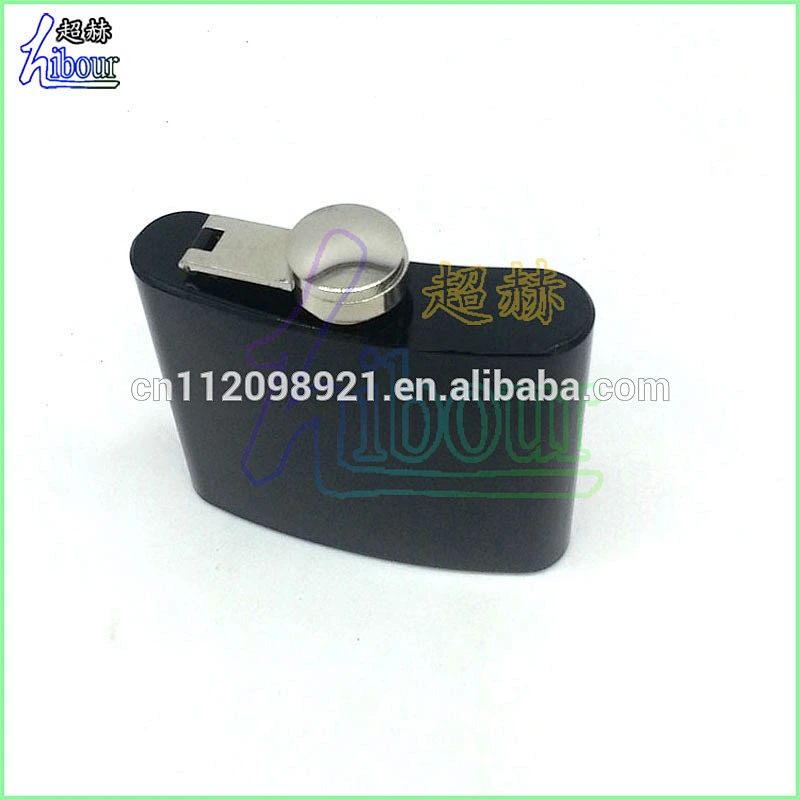 Manufacture classical black spray-paint stainless steel hip flask with custom logo