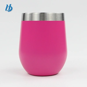 Personalized wine glass customized logo 12 oz stainless steel insulated stemless wine glass tumbler
