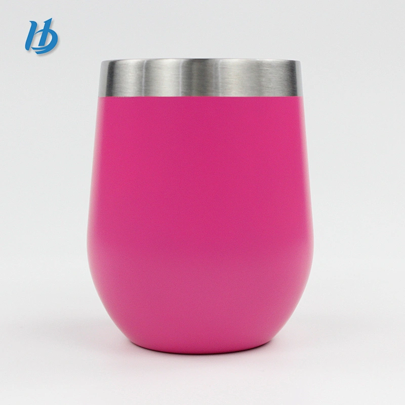 Personalized wine glass customized logo 12 oz stainless steel insulated stemless wine glass tumbler