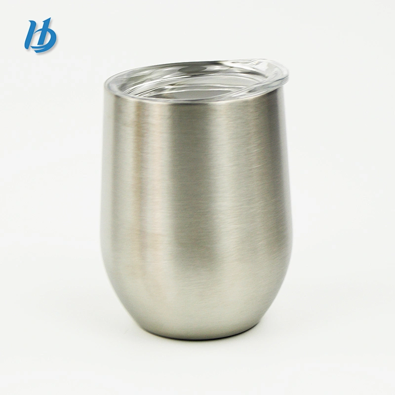 High quality double wall wine glasses food tumbler 12oz vacuum insulated egg tumbler