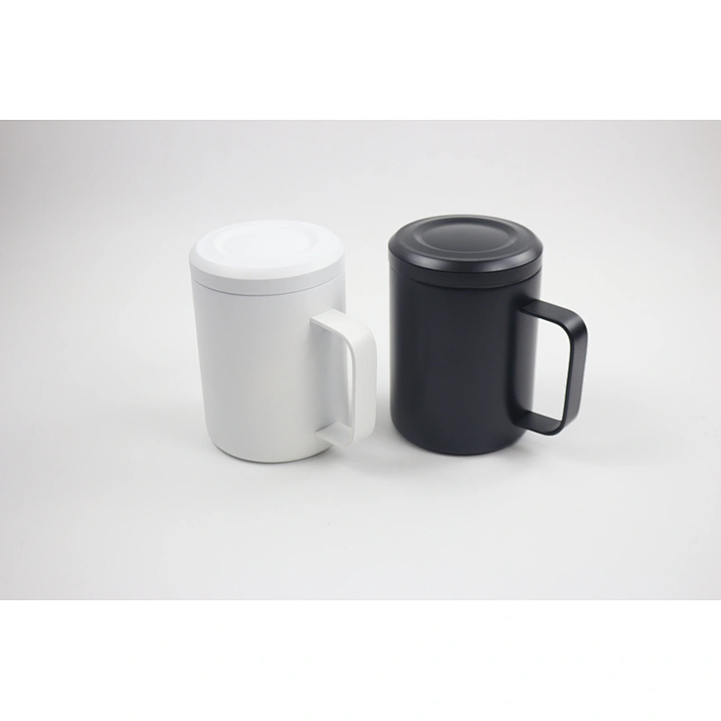 2019 new design double wall stainless steel vacuum insulated mug with lid and handle