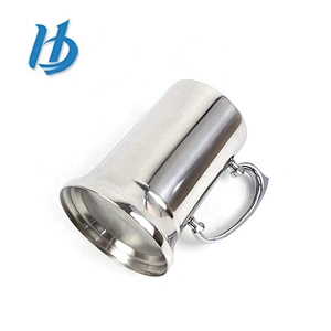 450ml high quality double wall stainless steel beer mug tankard for summer drinking metal modern mugs