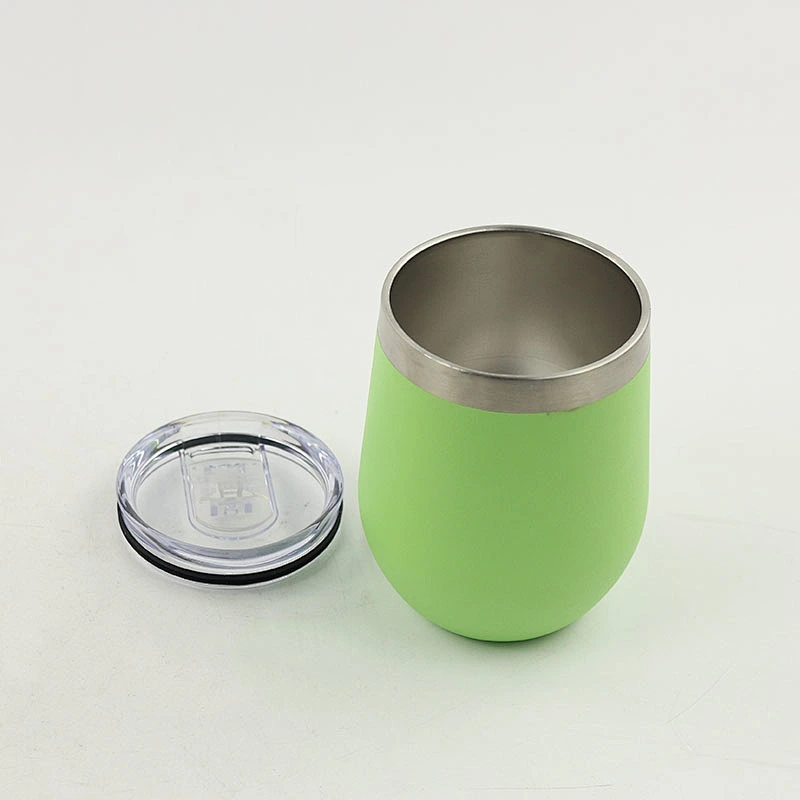 12 oz stainless steel insulated tumbler short wine glass with straw powder coated stainless steel tumbler