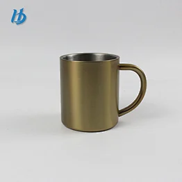 double wall coffee cup ,gold mug wholesale