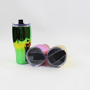wholesale 800 ml double wall tumbler insulated wine tumbler  eco friendly coffee cooling cup