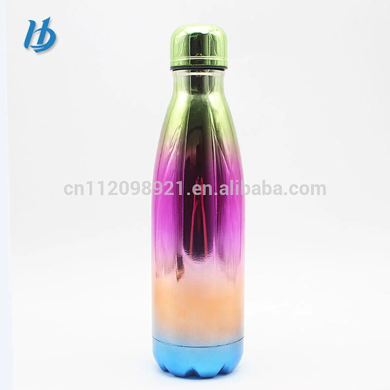 High quality vacuum insulated cola shaped water bottle,stainless steel double wall cola bottle wholesale