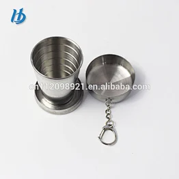 2018 New Product stainless steel Portable Folding Drinking cup/Telescopic Convenient Scaling Flexible cup