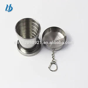 2018 New Product stainless steel Portable Folding Drinking cup/Telescopic Convenient Scaling Flexible cup