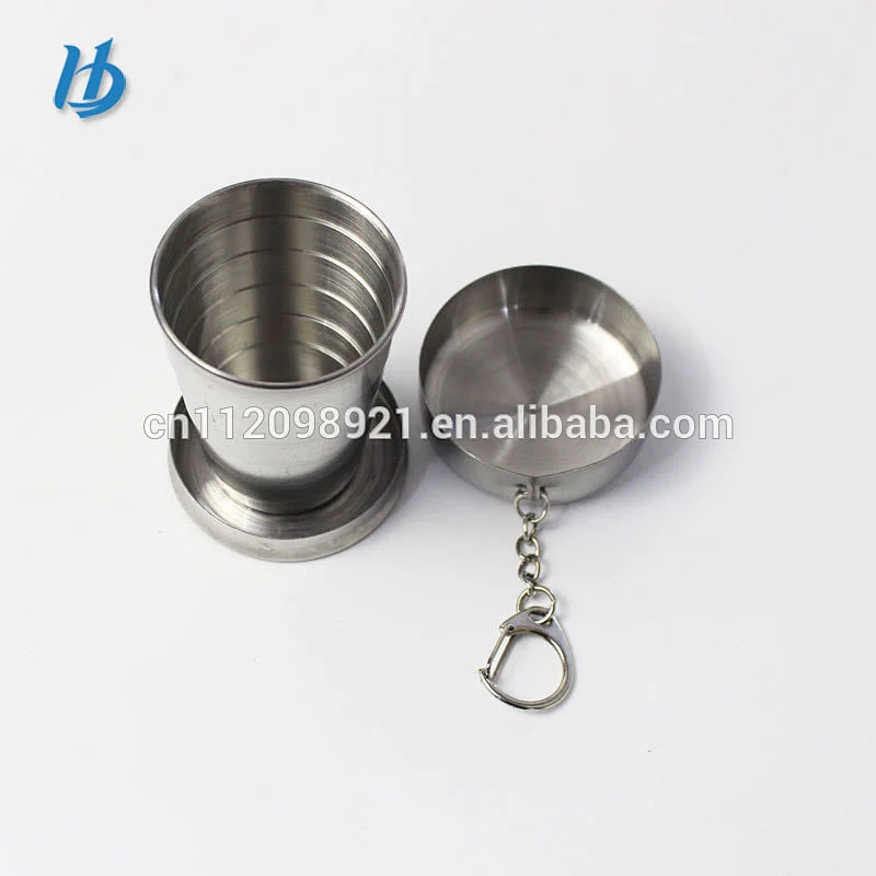 2018 New Product stainless steel Portable Folding Drinking cup/Telescopic Convenient Scaling Flexible cup
