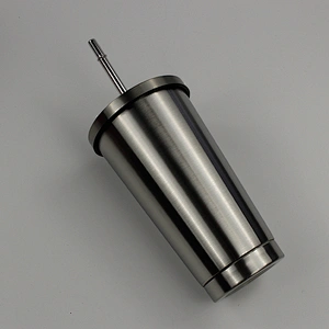 Ecofriendly Stainless Steel Insulated Vacuum Coffee Mug with Metal Straw