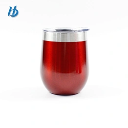 Factory price 12oz stainless steel wine tumbler powder coating with lid