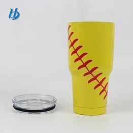 Stainless steel insulated mug,custom coffee mug 30oz baseball cup travel mug