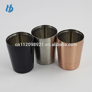 Hot sale Wholesale black beer mugs high quality metal turkish wine glass manufacturers suit for office and home
