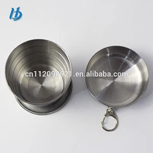 2018 New Product stainless steel Portable Folding Drinking cup/Telescopic Convenient Scaling Flexible cup
