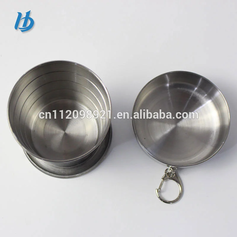2018 New Product stainless steel Portable Folding Drinking cup/Telescopic Convenient Scaling Flexible cup