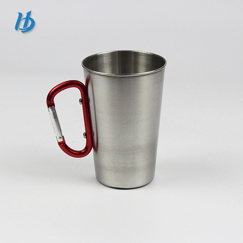 Personalized stainless steel mug,450ml camping mug with handle wholesale