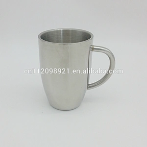 factory wholesale and retailing 304 stainless steel double wall wine cups with lid children's drinking mug with handle