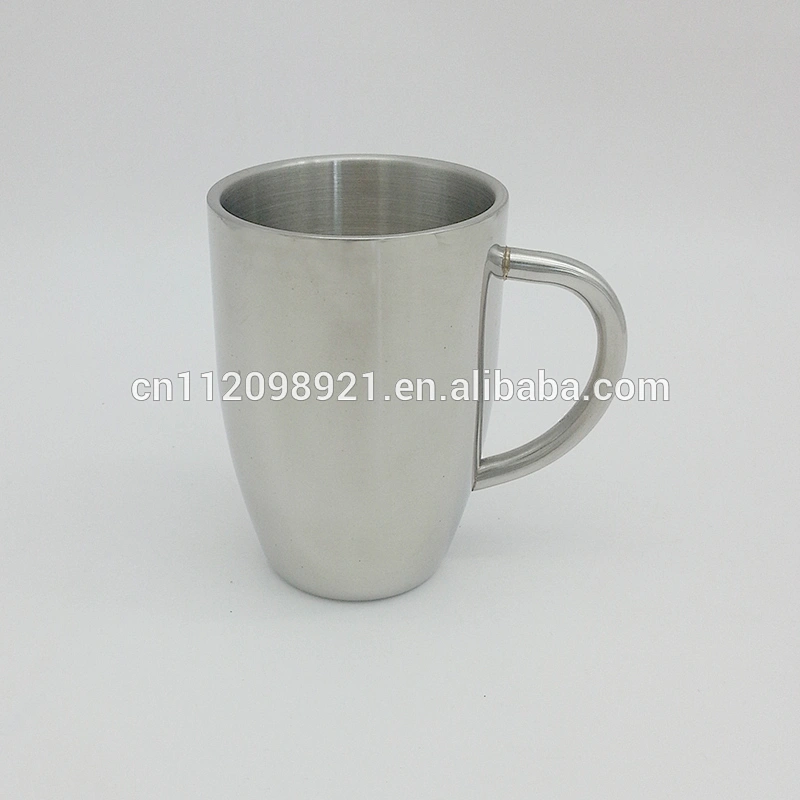 factory wholesale and retailing 304 stainless steel double wall wine cups with lid children's drinking mug with handle