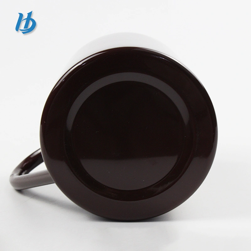 Simple design painting on the surface cup,double wall tea cup with handle