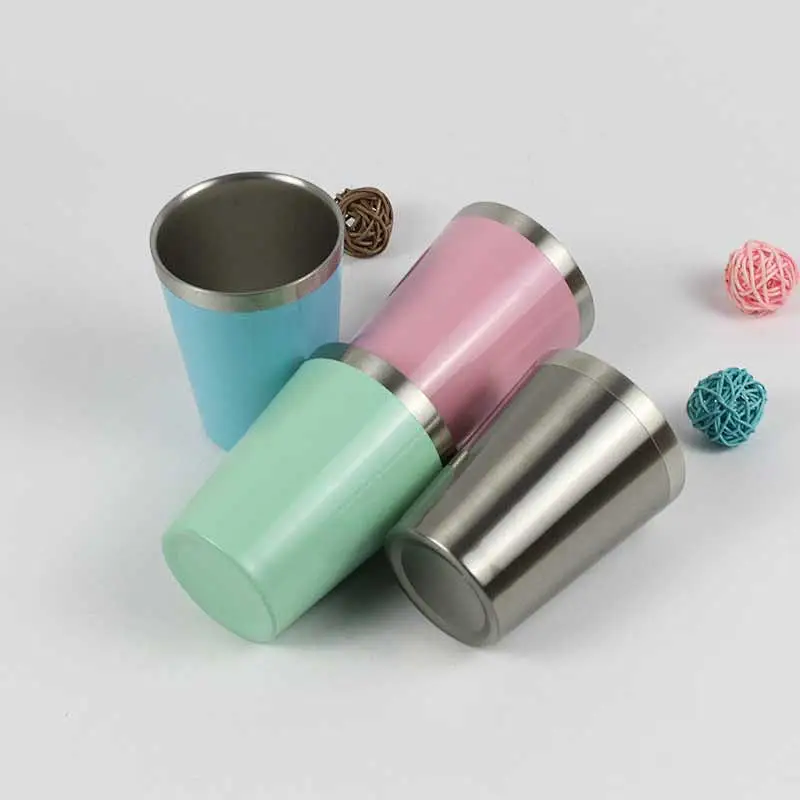 8oz Vacuum Double Walled Stainless Steel Spray Painted Beer Mug