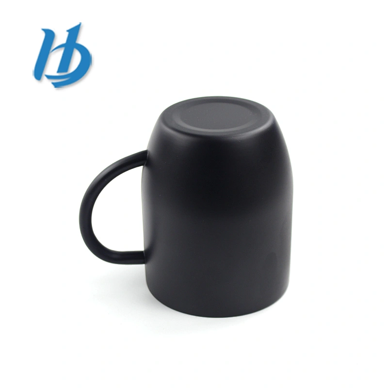 Matte black painting coffee mug,450ml double wall funny coffee mugs with high quality coffee mug manufacturer