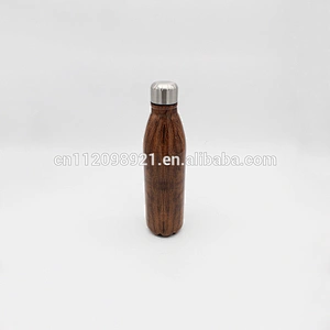 european style factory wholesale vacuum bottle stainless steel cola vacuum bottle sport water bottle with cup brush
