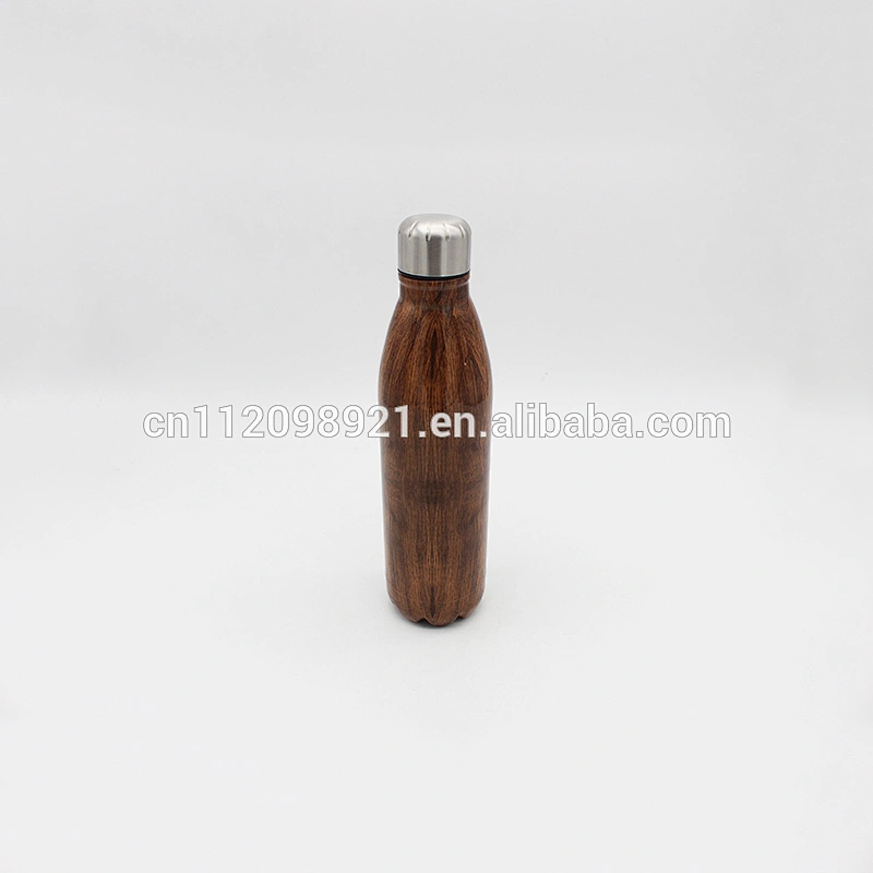 european style factory wholesale vacuum bottle stainless steel cola vacuum bottle sport water bottle with cup brush