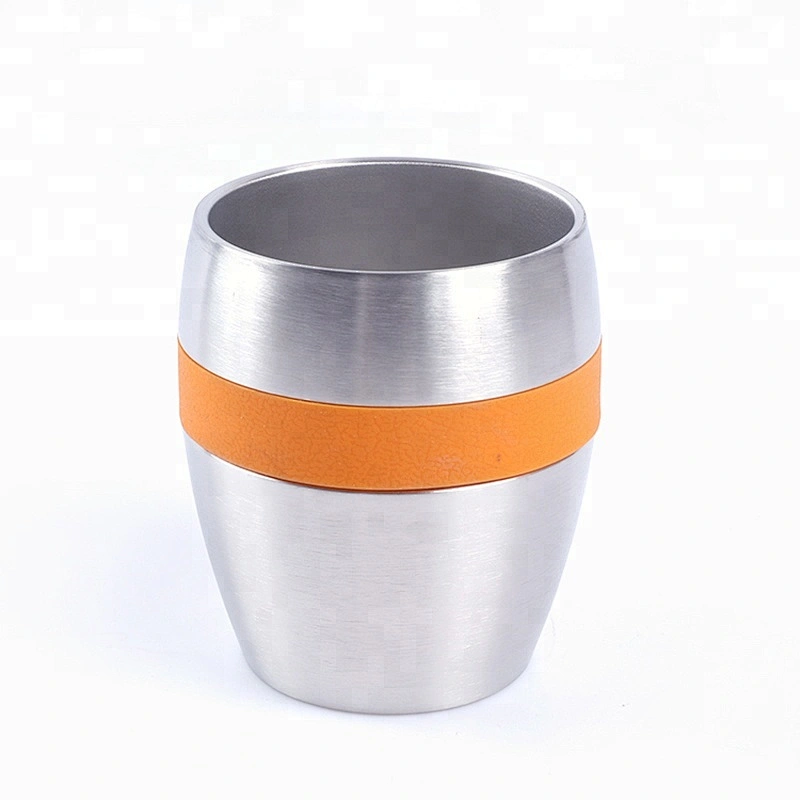 10oz double wall stainless steel stemless wine glass vacuum coffee cup with lid sleeve