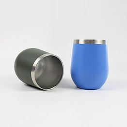 Hibour food grade 12oz Stainless steel stemless vacuum insulated wine tumbler with different lid