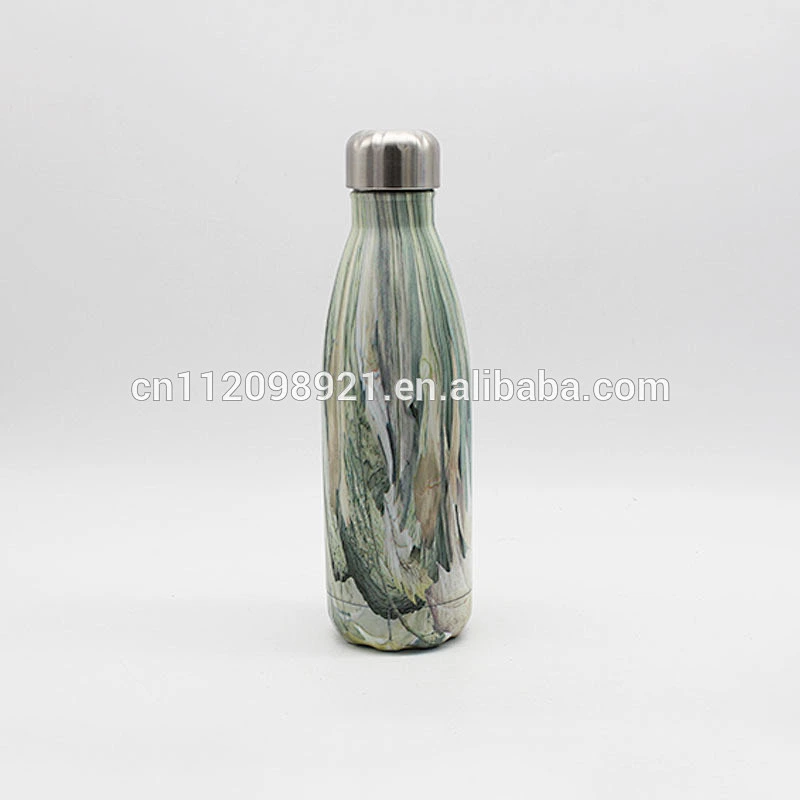 premium quality sport water bottle double wall stainless steel vacuum drinking bottle ,cola shaped bottle hot sale on amazon