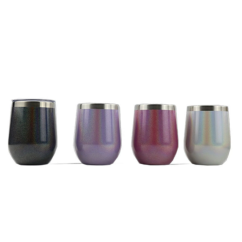 wholesale hot selling wine glass charms markers stainless steel stemless wine glass