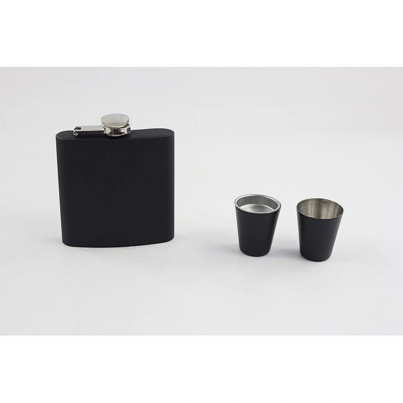 Custom Gift Stainless Steel Hip Flask Set
