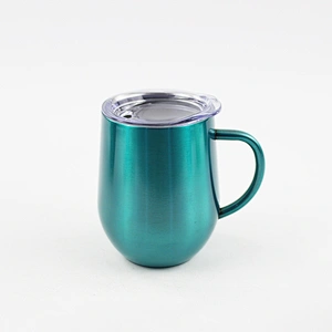 New design 12 oz stainless steel tumbler wholesale double wall colored wine glass