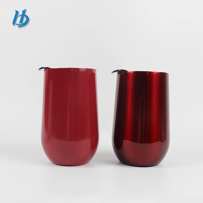 single wall stainless steel vacuum drinking tumbler stemless wine glasses beer mug with high quality
