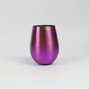 stainless steel single  wall steel tumbler  wine glasses cooler  thermal glass for wine