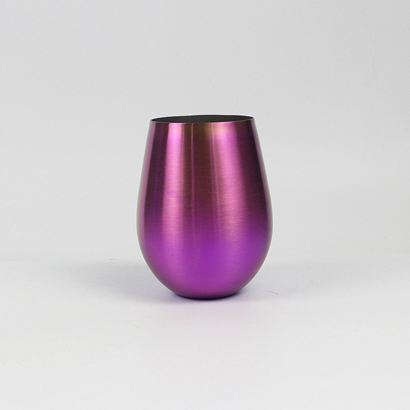 stainless steel single  wall steel tumbler  wine glasses cooler  thermal glass for wine