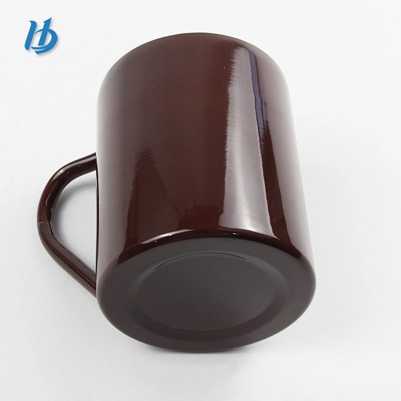 Simple design painting on the surface cup,double wall tea cup with handle