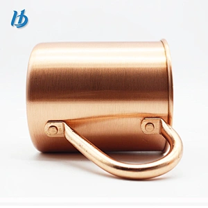 Hot Selling High Quality Moscow Mule mug Solid Copper Mug Pure Copper Cups with Brass Handle for Portable
