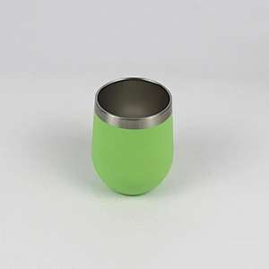 Fashionable customized stainless steel stemless wine tumbler 12oz reusable mug glass  short wine glass